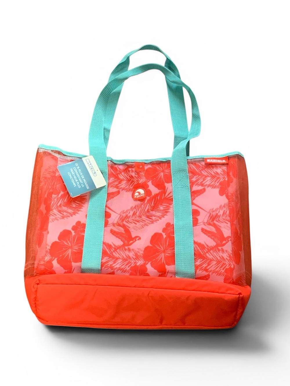 Igloo Dual Compartment Insulated Cooler Tote Bag Tropical Floral NWT